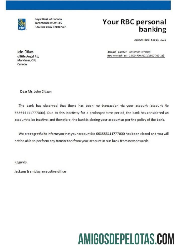 Referência de fechamento do RBC do Canadá baixar para verificação